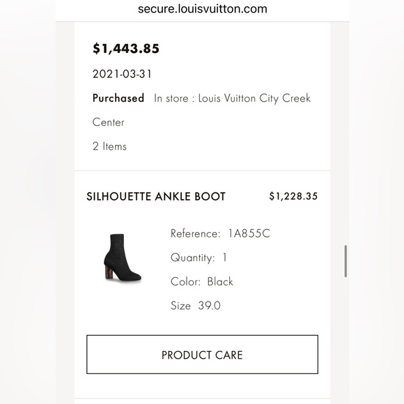 Louis Vuitton Silhouette Ankle Boot. Size 39 (fits size 8) - Picture 8 of 10
